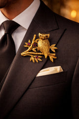Owl Pakshi Brooch