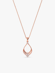 Rose Gold Princess Pendant With Link Chain