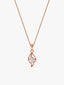 Rose Gold Falling Dew Pendant With Link Chain