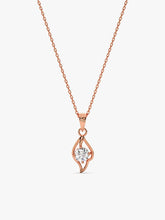 Rose Gold Falling Dew Pendant With Link Chain