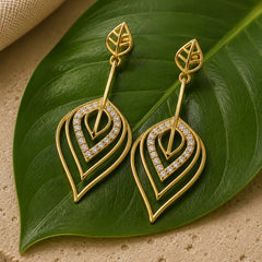 Leafy Affair Radiant Drift Drops Dangle Earrings