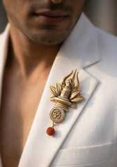 Sacred Shivling Emblem Brooch