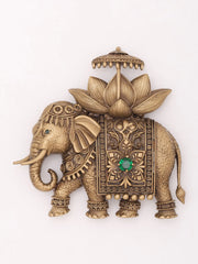 Brass Royal Elephant Brooch
