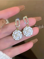 HM Creations 1 PC TRENDY EARRINGS HM01 Pearl Alloy Stud Earring