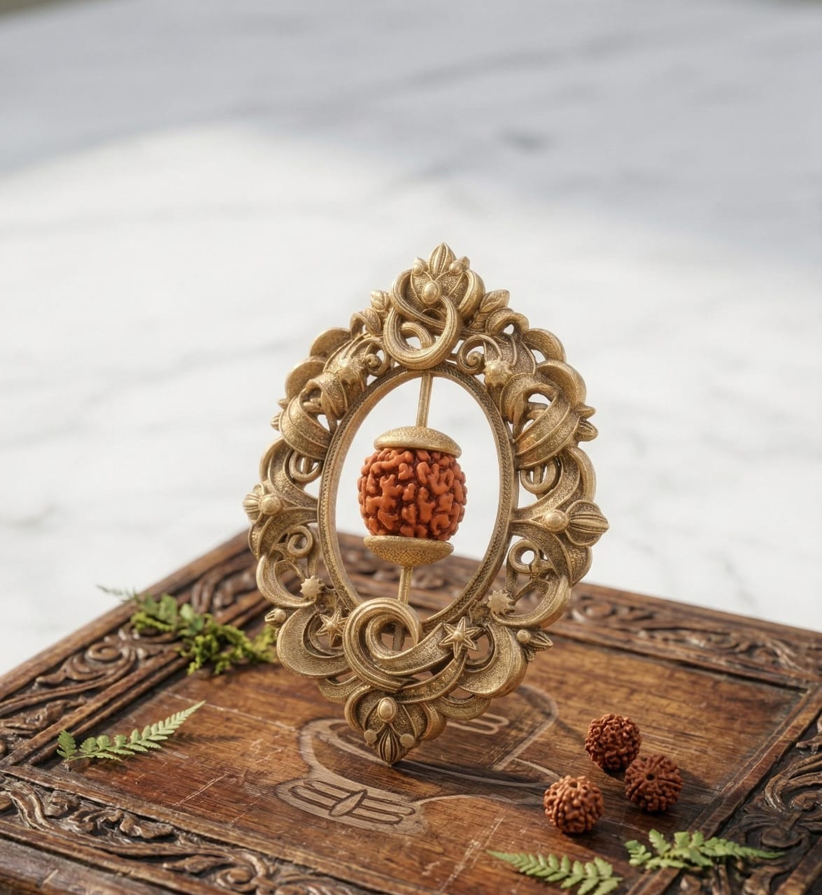Rudraksha Brooch