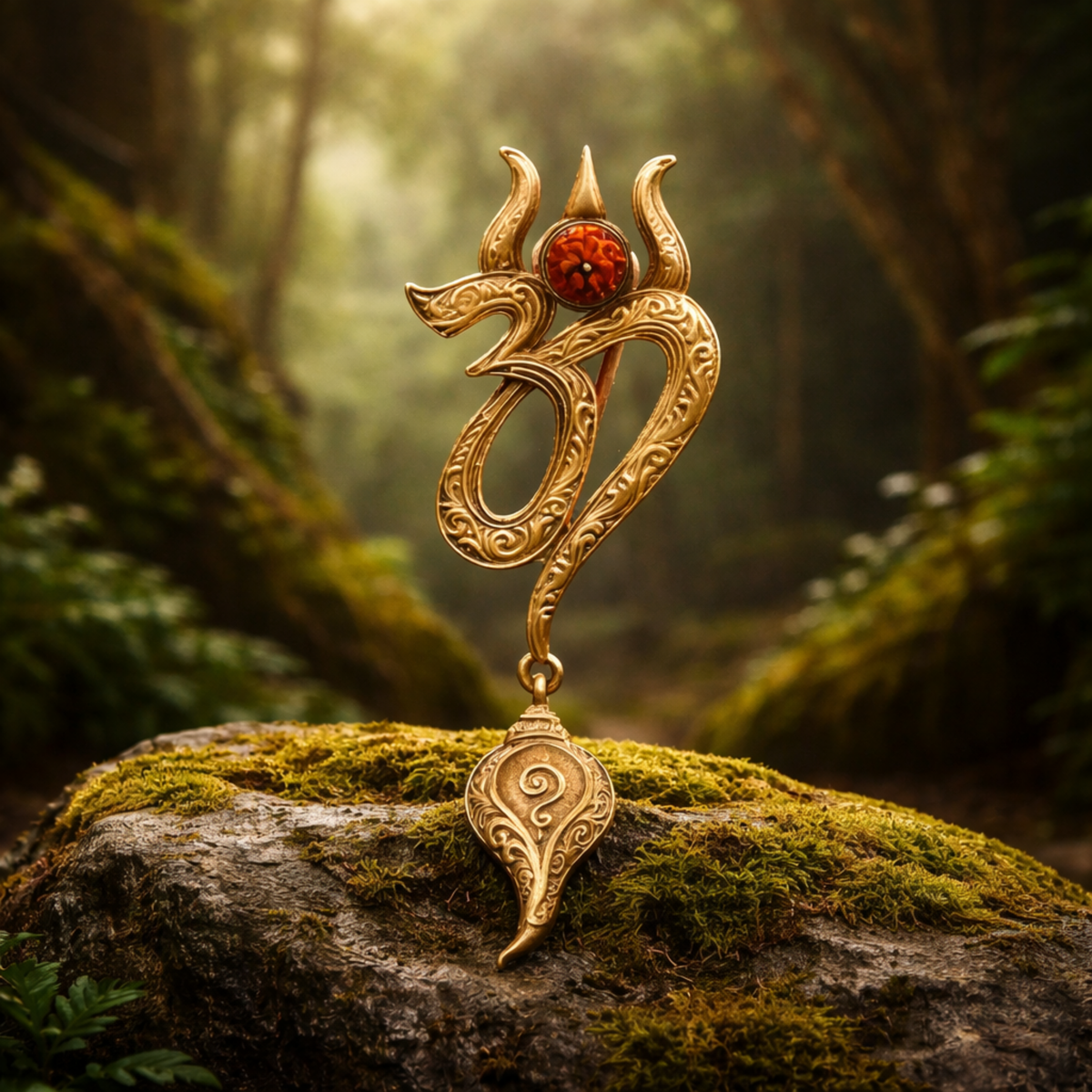 Eternal Om Emblem Brooch Main image