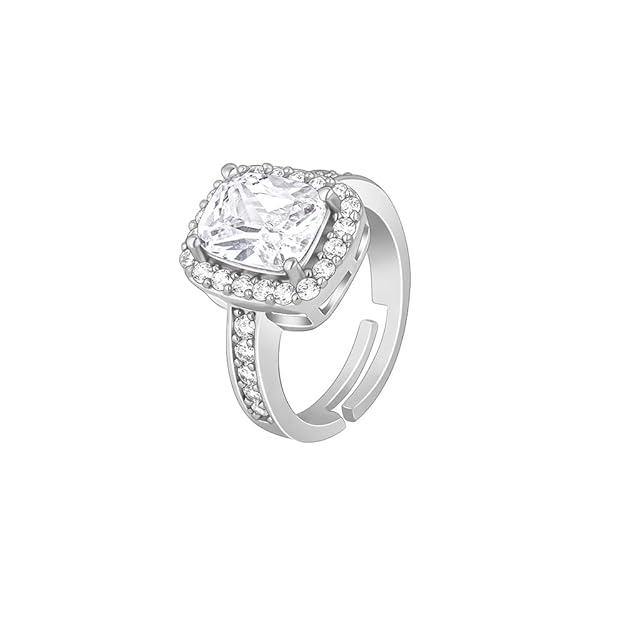 Silver Classic Solitaire Ring Main image