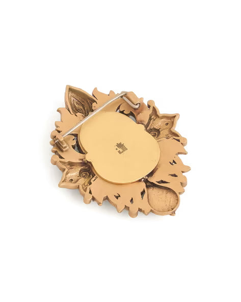 Gold-Plated OM Heartistic Brooch