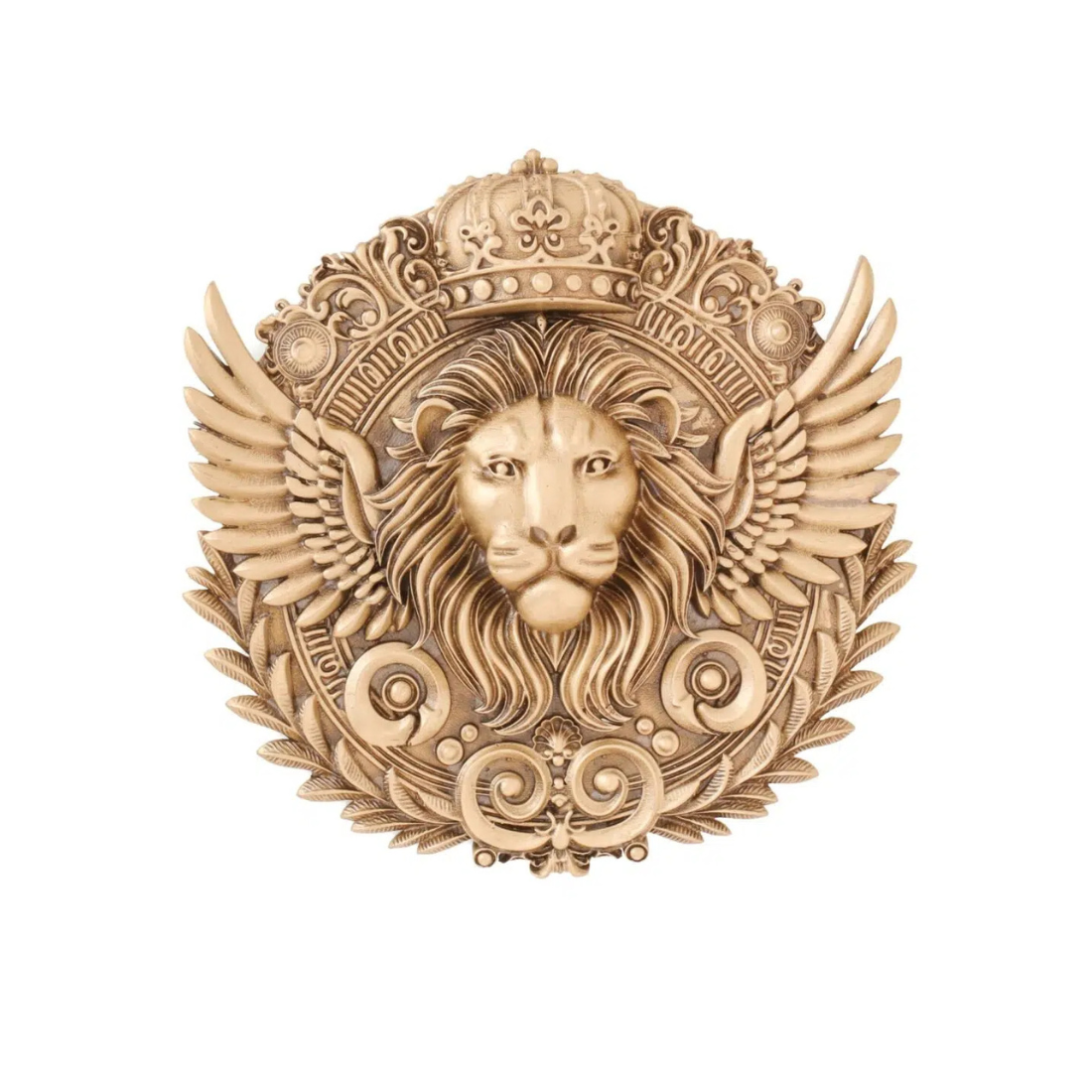 Regal Lion Crest Brooch