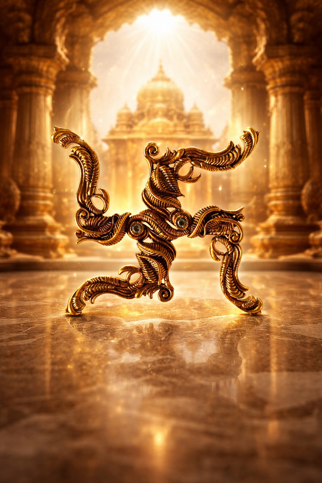Swastik Brooch