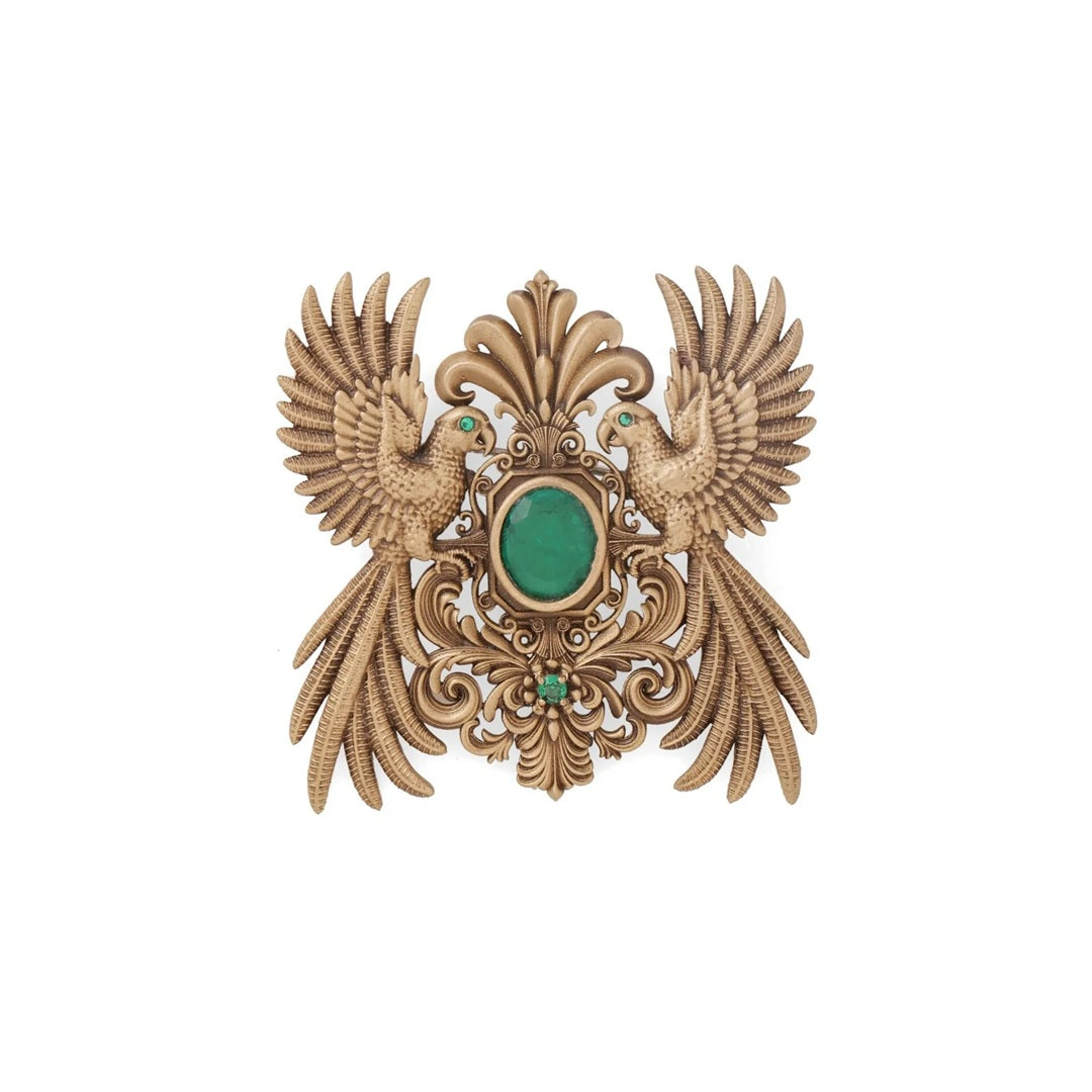Emerald Aviary Brooch