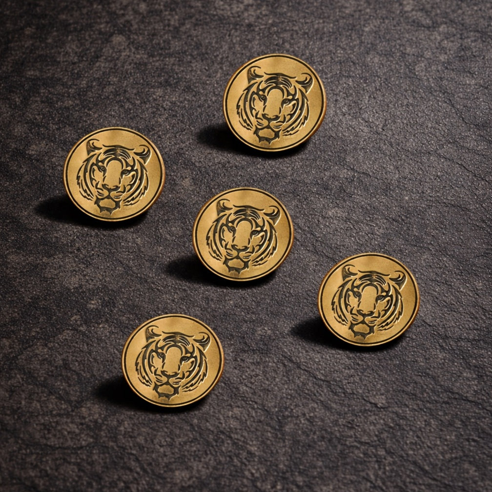 Fiery Tiger Buttons Main image