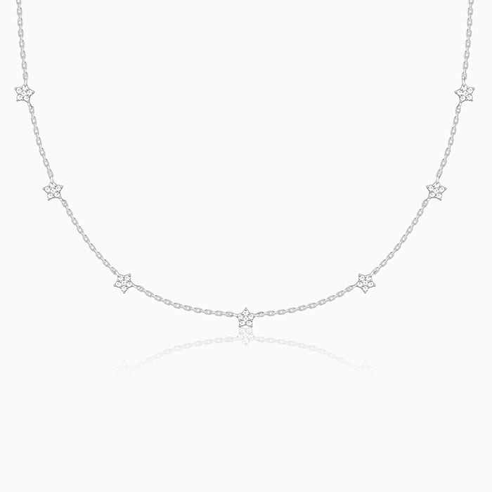Silver Star Constellation Necklace