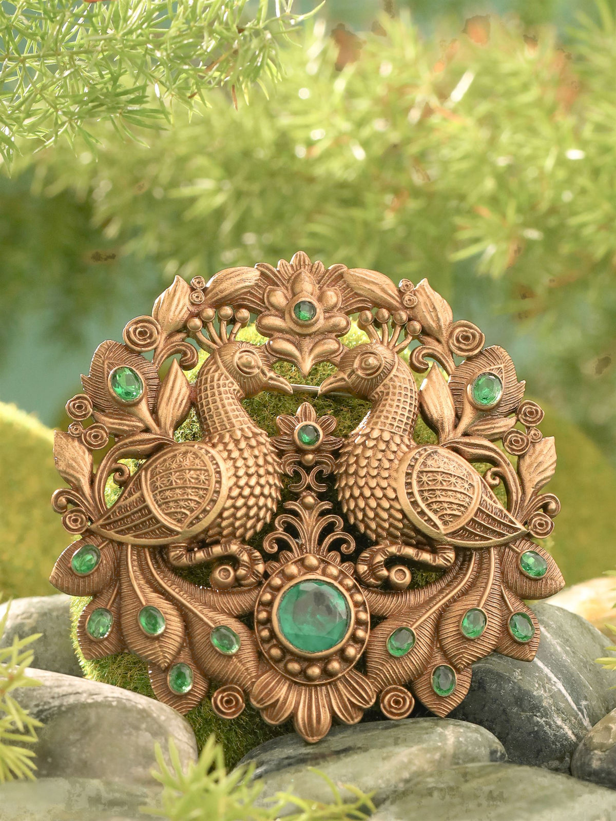 Peacock Splendor Brooch Main image