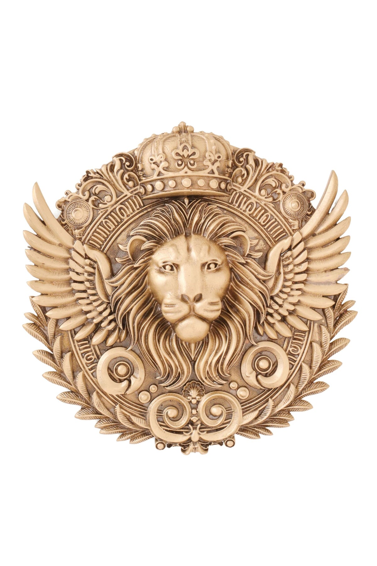 Regal Lion Crest Brooch