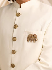 Elephant Heritage Antique Gold Brooch for Men
