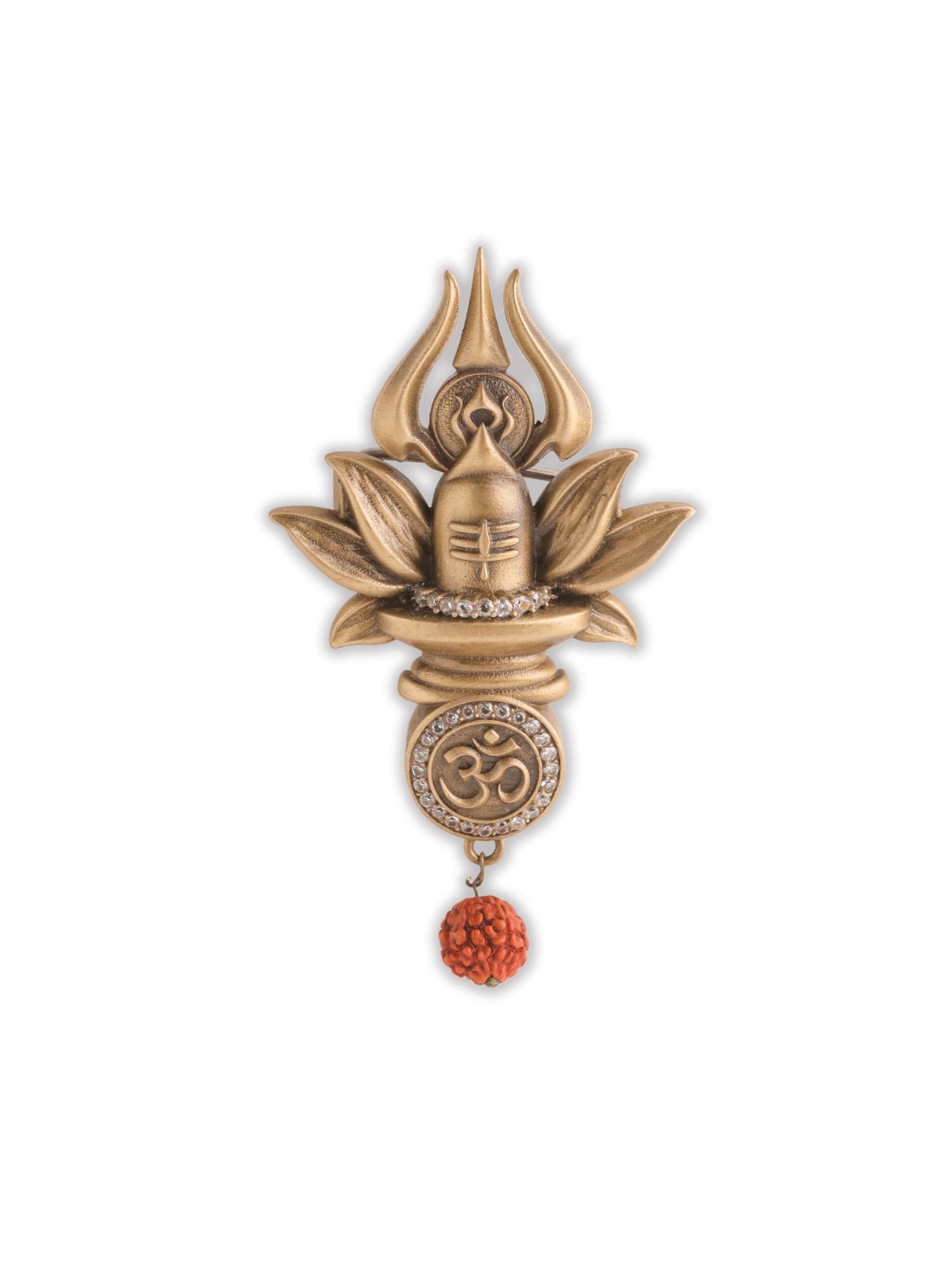 Sacred Shivling Emblem Brooch