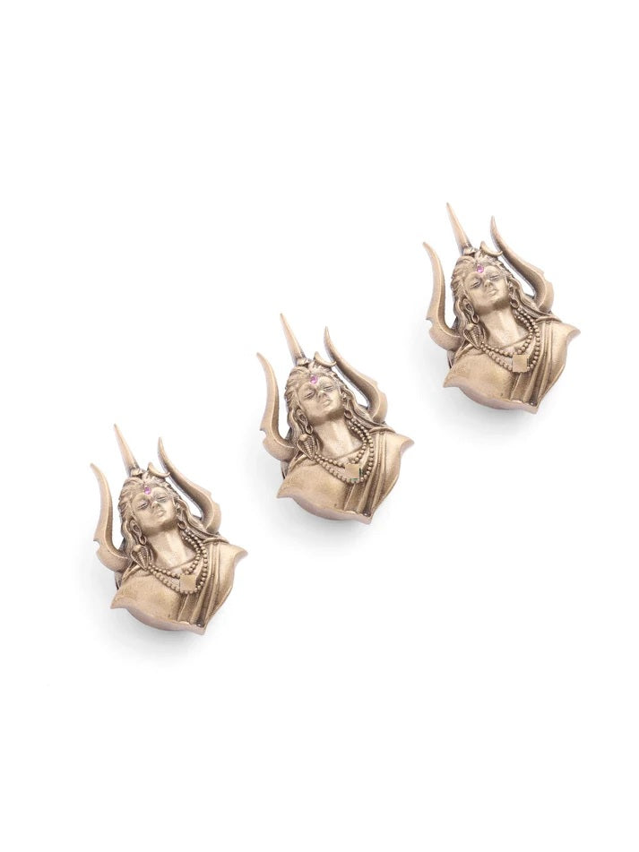 Majestic Mahadev Button Cover Set Of 3