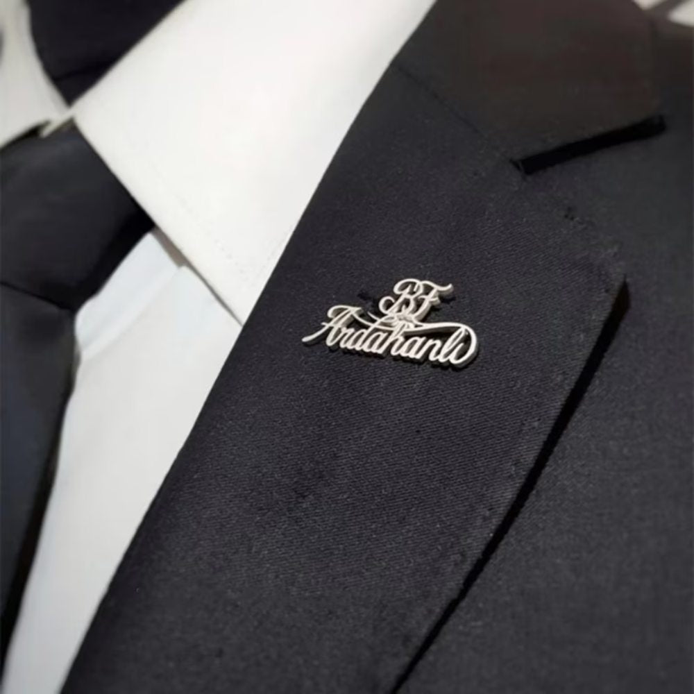 Custom Name Brooch Pin - Mattlook