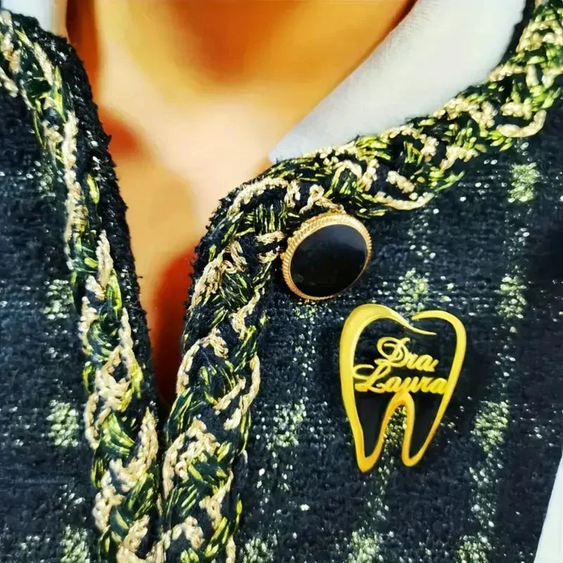 Customizable Cute Tooth-Shaped Brooch For Dentists Main image