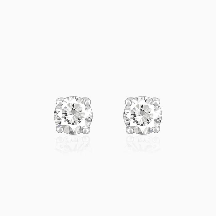 Silver Zircon Earrings