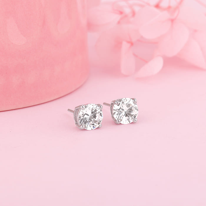 Silver Zircon Earrings Main image