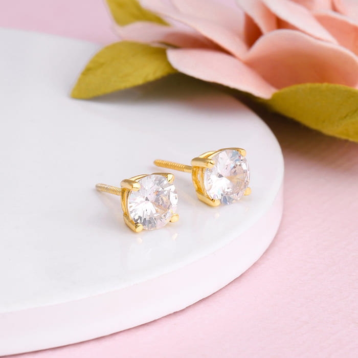 Golden Zircon Earrings Main image