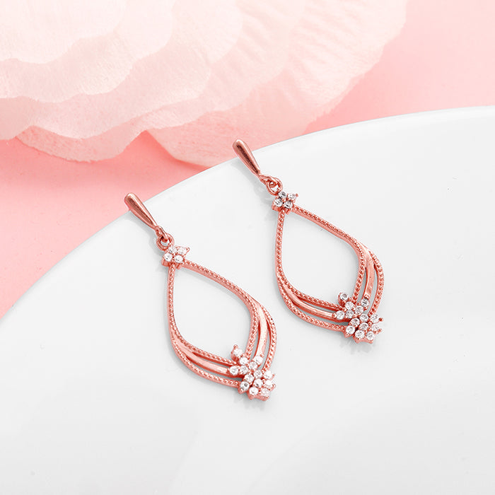 Rose Gold Princess Earrings Main image