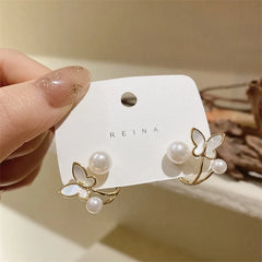 EREVER Enameled Butterfly Trendy Earring Korean Stud Earrings For Woman Girls