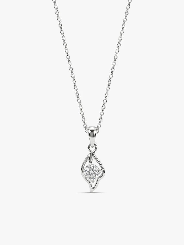 Silver Falling Dew Pendant With Link Chain Main image