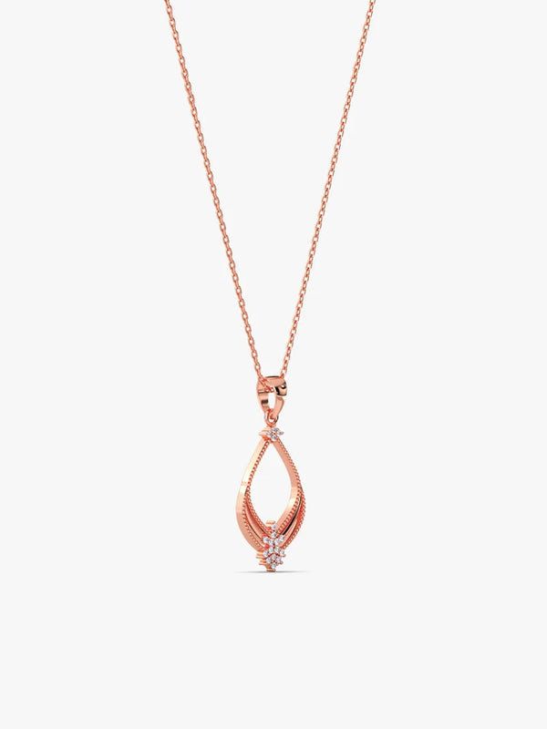 Rose Gold Princess Pendant With Link Chain
