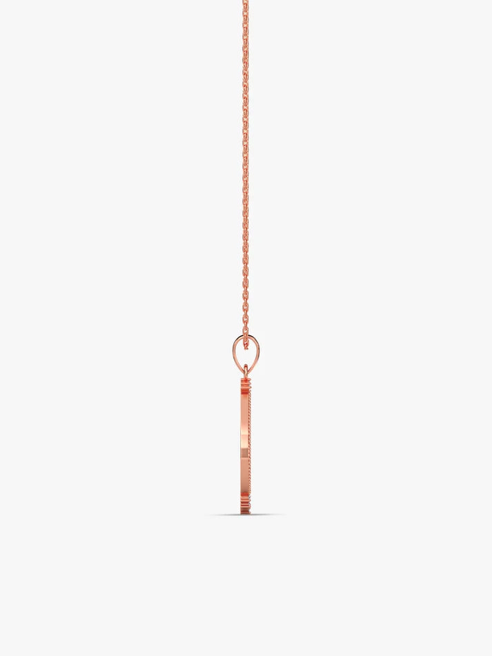 Rose Gold Princess Pendant With Link Chain