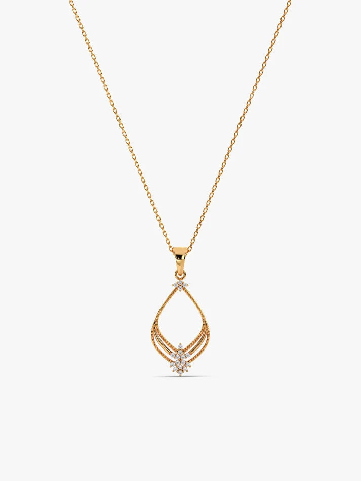 Golden Princess Pendant With Link Chain