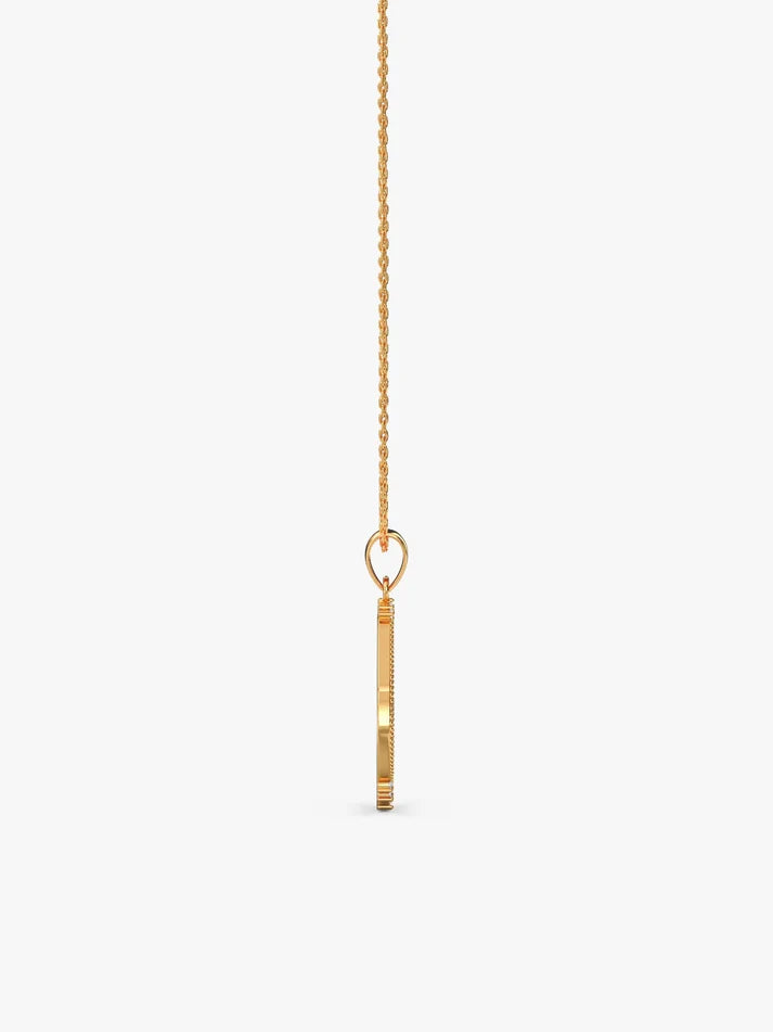 Golden Princess Pendant With Link Chain