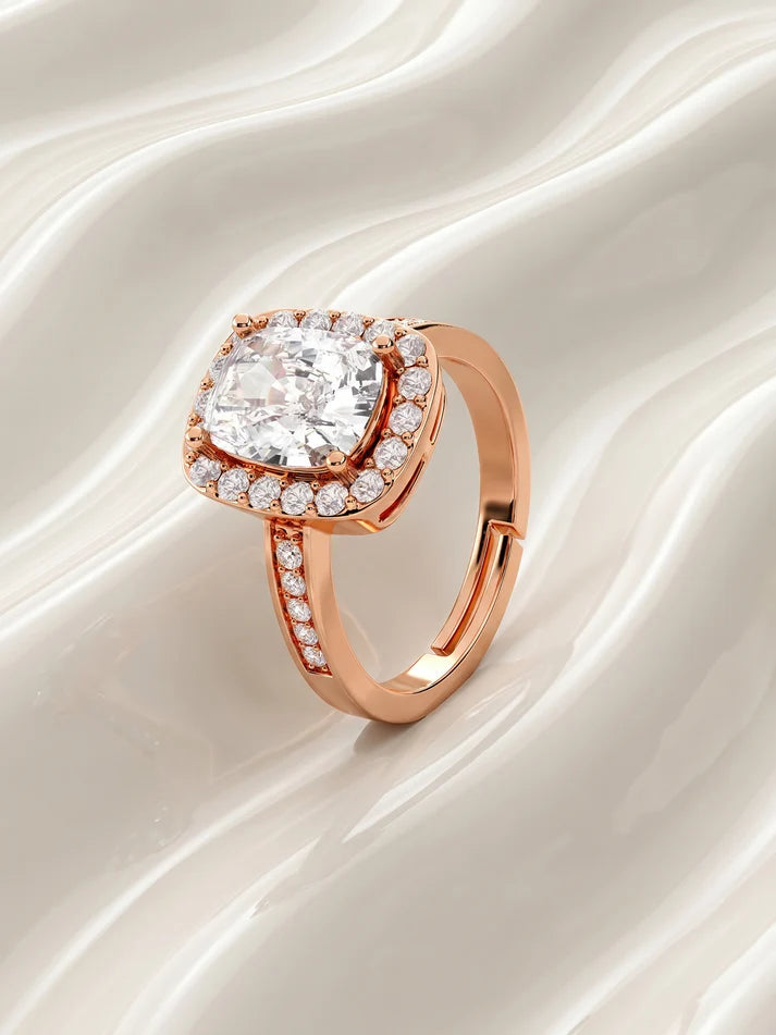 Rose Gold Classic Solitaire Ring Main image