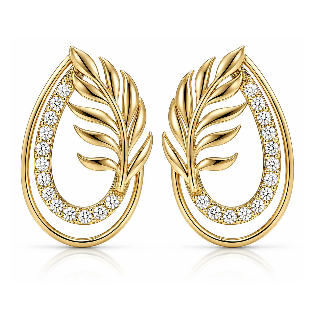 Leafy Affair Florielle Gleam Stud Earrings
