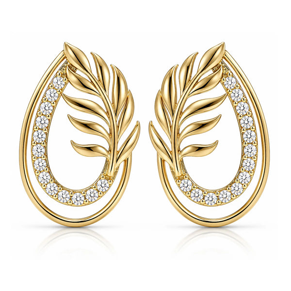 Leafy Affair Florielle Gleam Stud Earrings