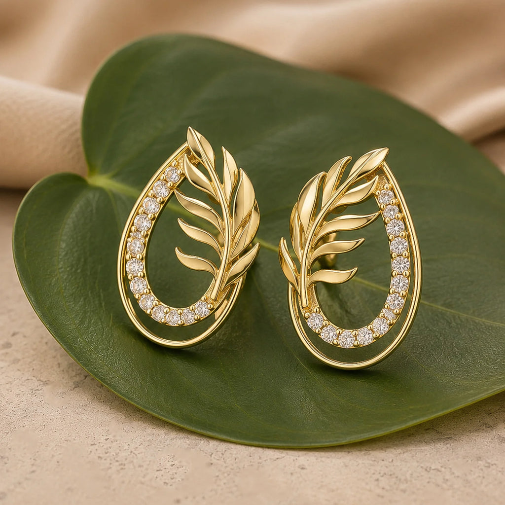 Leafy Affair Florielle Gleam Stud Earrings
