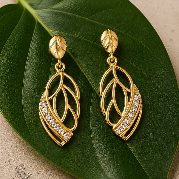 Leafy Affair Verdora Twist Dangle Earrings