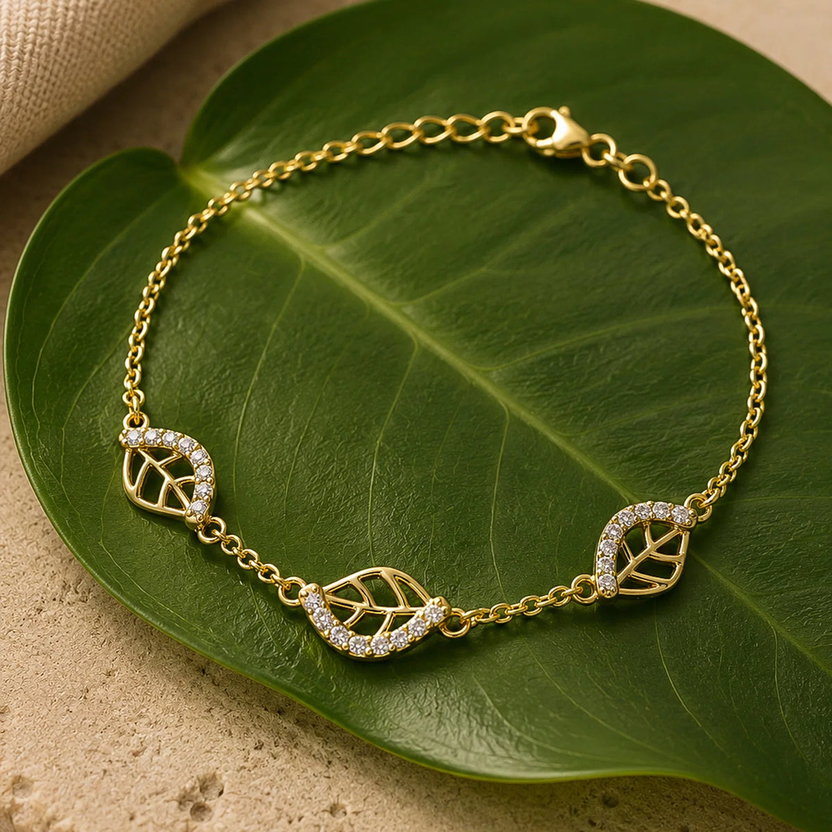 Leafy Affair Petal Cluster Link Bracelet