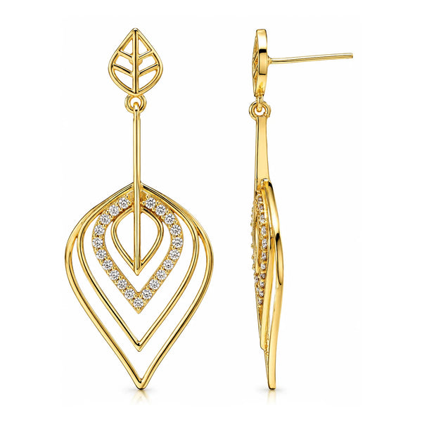 Leafy Affair Radiant Drift Drops Dangle Earrings