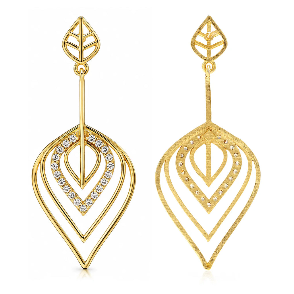 Leafy Affair Radiant Drift Drops Dangle Earrings