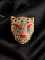 Midnight Prowl Brooch – Gold Animal Statement Pin