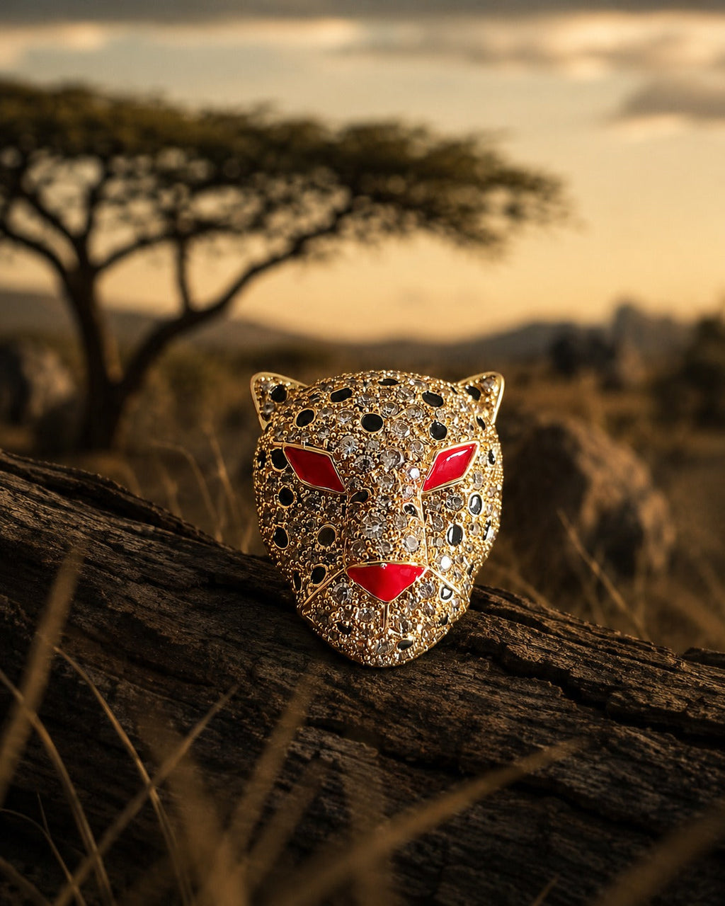 Midnight Prowl Brooch – Gold Animal Statement Pin