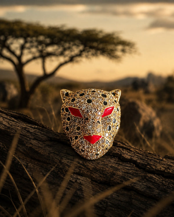 Midnight Prowl Brooch – Gold Animal Statement Pin
