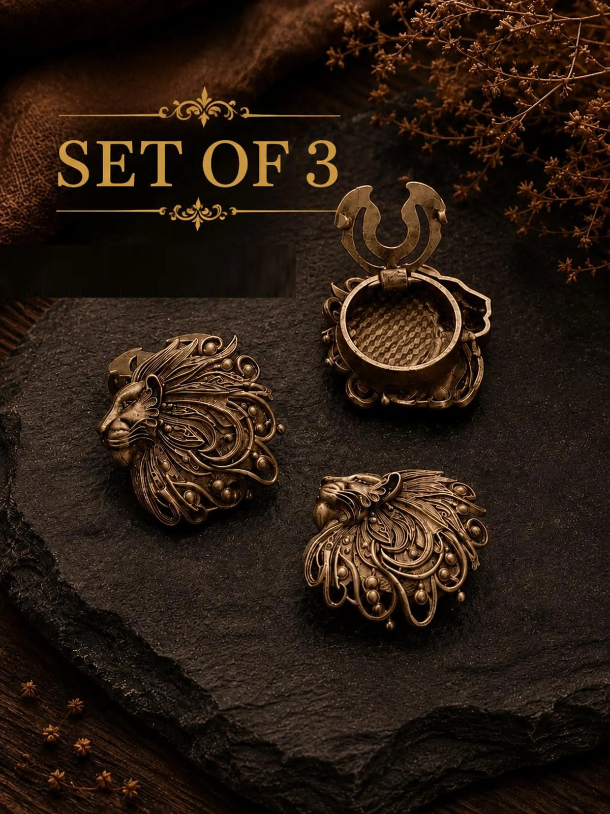 Super Simba Lion Button Cover Set Of 3