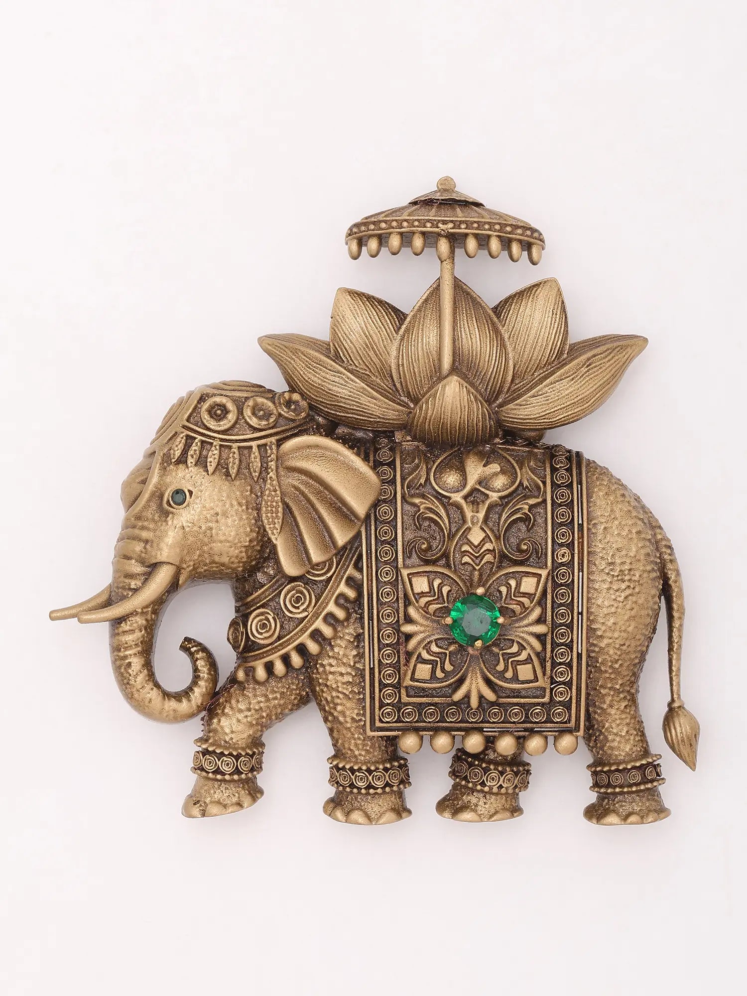 Brass Royal Elephant Brooch
