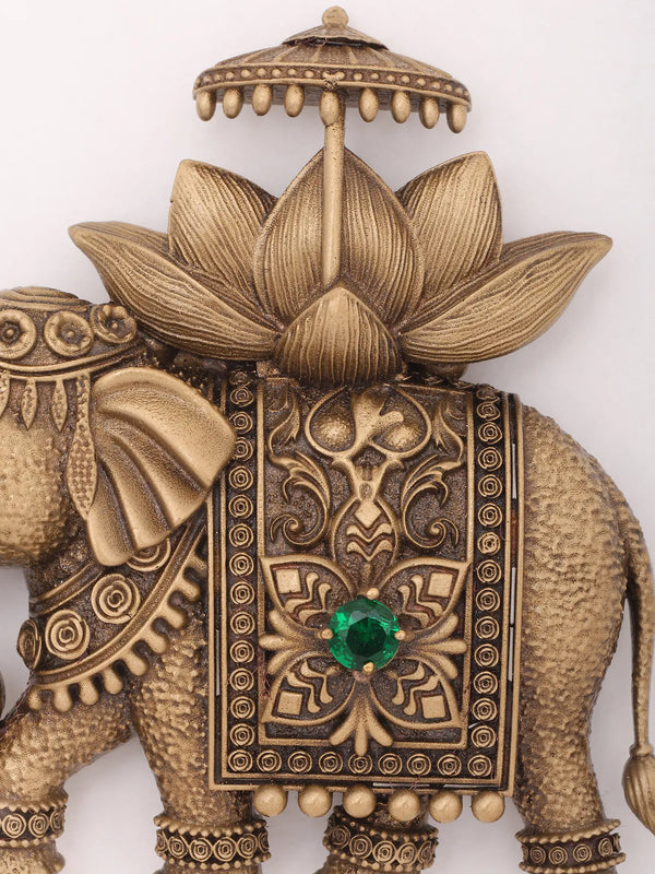 Brass Royal Elephant Brooch