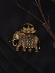 Brass Royal Elephant Brooch