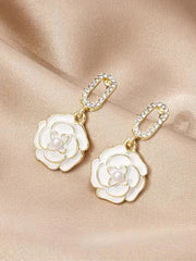 HM Creations 1 PC TRENDY EARRINGS HM01 Pearl Alloy Stud Earring